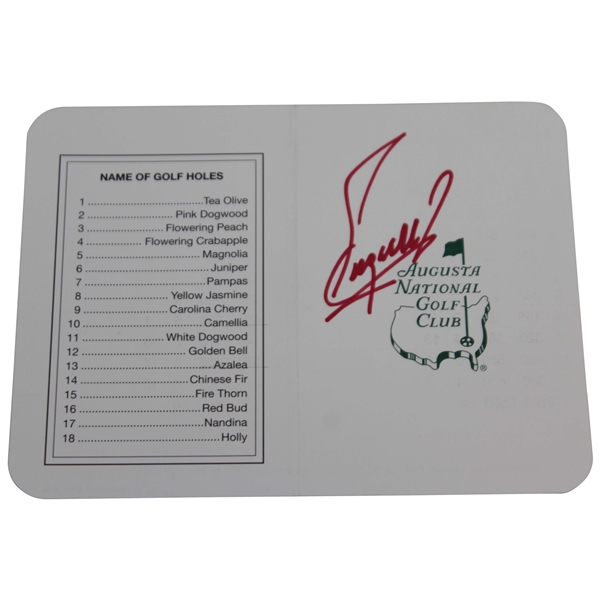 Fuzzy Zoeller Signed Augusta National Golf Club Scorecard JSA ALOA