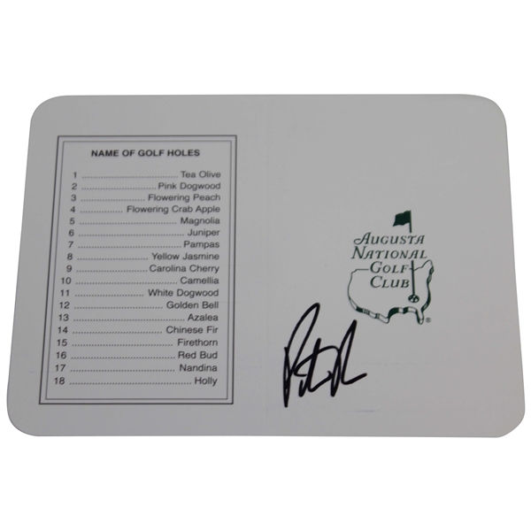 Patrick Reed Signed Augusta National Golf Club Scorecard JSA ALOA
