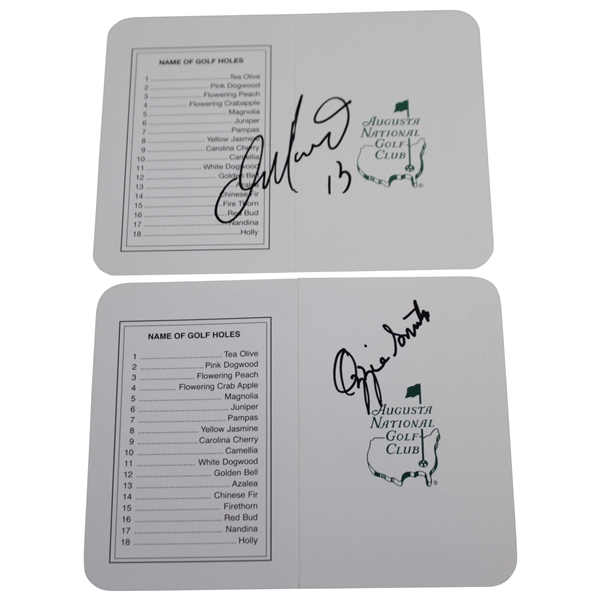 Dan Marino & Ozzie Smith Signed Augusta National Golf Club Scorecards JSA ALOA