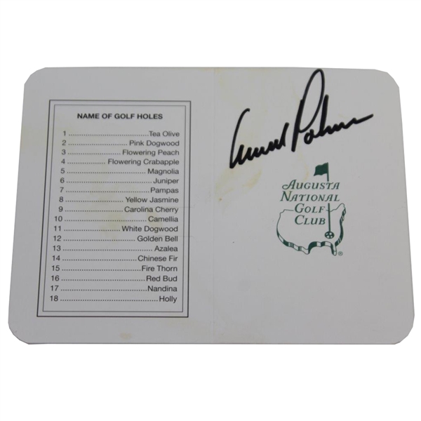 Arnold Palmer Signed Augusta National Golf Club Scorecard JSA #K74131