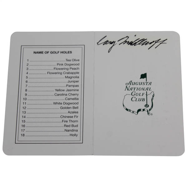 Cary Middlecoff Signed Augusta National Golf Club Scorecard JSA ALOA