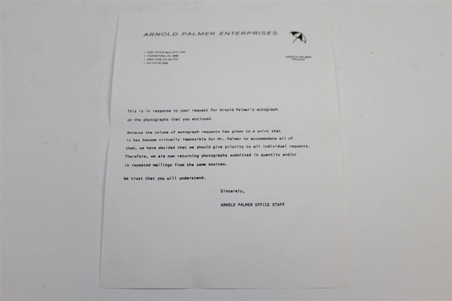 Arnold Palmer Signed Platinum Ltd Edition 'Arnold Palmer' 1992 Plate #1946 JSA ALOA