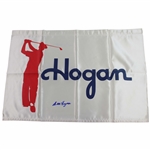 Ben Hogan Signed Hogan Co. Large Red/White/Blue Logo Satin Flag JSA ALOA