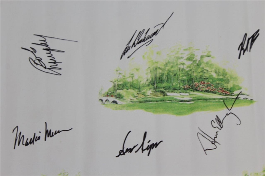 Major Champions, Masters Winners, & PGA All-Stars Signed Amen Corner Canvas Print JSA ALOA