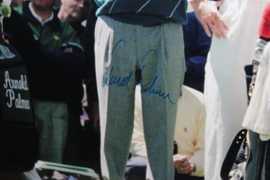 Arnold Palmer & Jack Nicklaus Signed Framed Photo from 1996 Masters with Tiger JSA ALOA