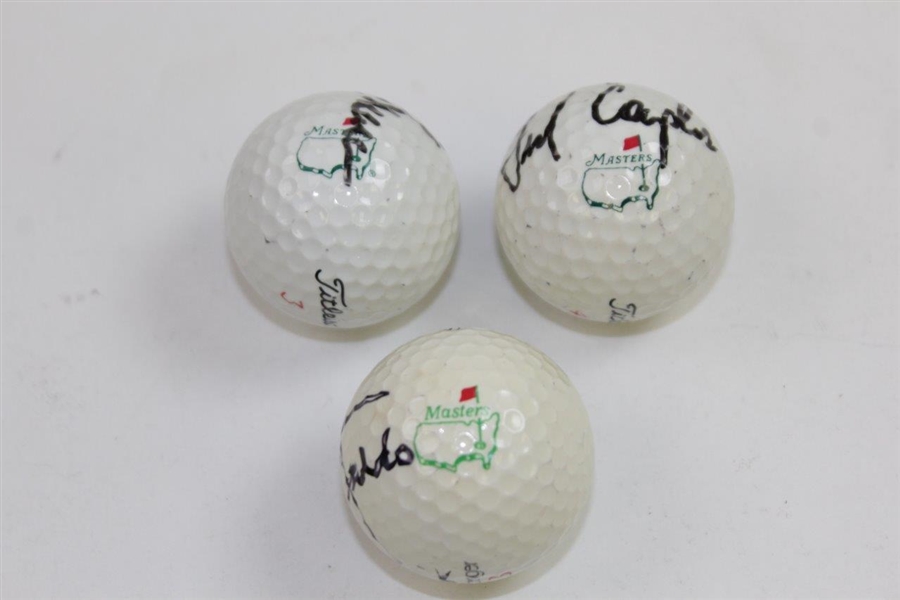 Fred Couples, Mark O'Meara, & Nick Faldo Signed Masters Logo Golf Balls JSA ALOA