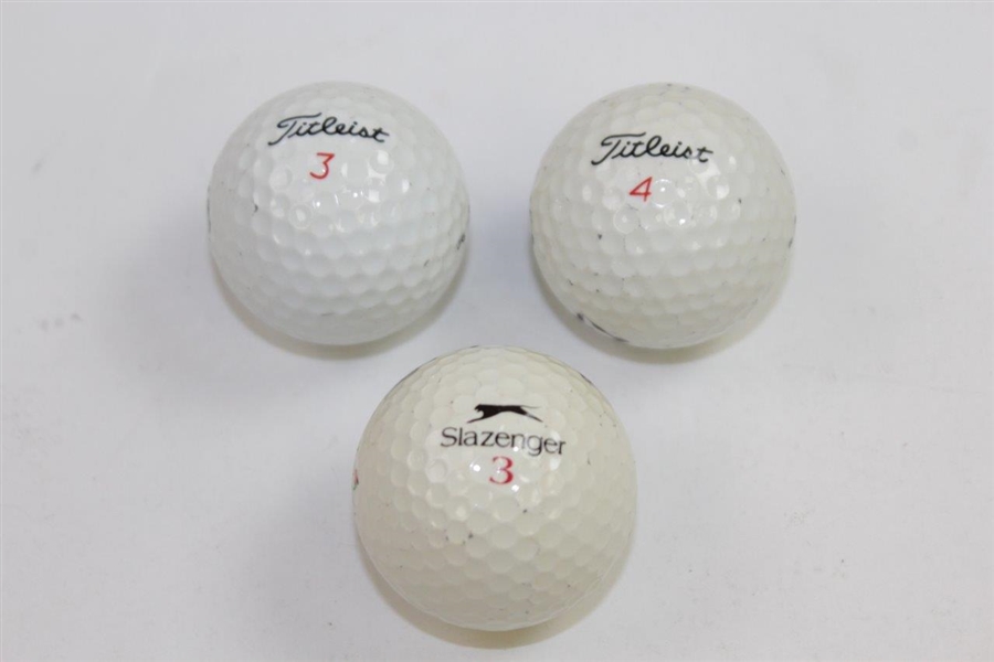 Fred Couples, Mark O'Meara, & Nick Faldo Signed Masters Logo Golf Balls JSA ALOA