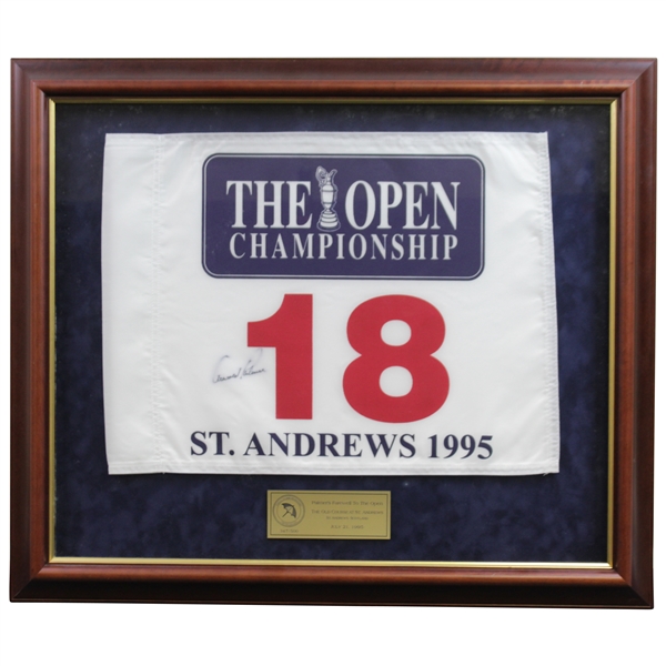 Arnold Palmer Signed Ltd Ed 'Palmer's Farewell to the Open' 1995 St. Andrews Flag JSA ALOA