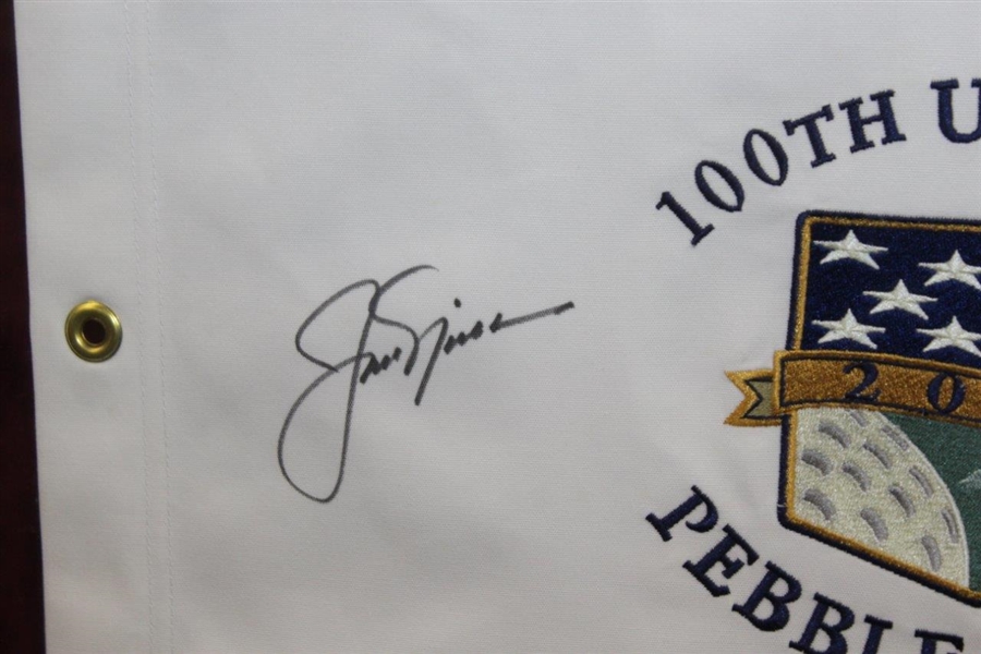 Jack Nicklaus Signed Ltd Ed 'The 100th US Open' 2000 US Open Pebble Flag JSA ALOA