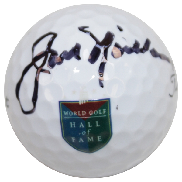 Jack Nicklaus Signed World Golf Hall of Fame Logo Golf Ball JSA FULL #BB22121