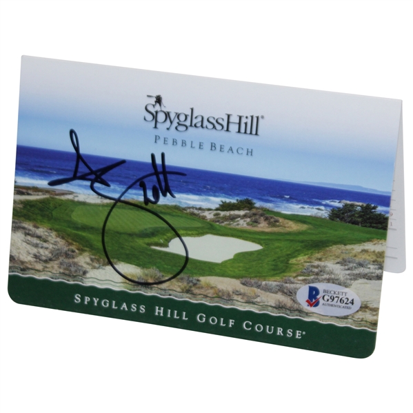 Adam Scott Signed Spyglass Hill Pebble Beach Scorecard BECKETT #G97624