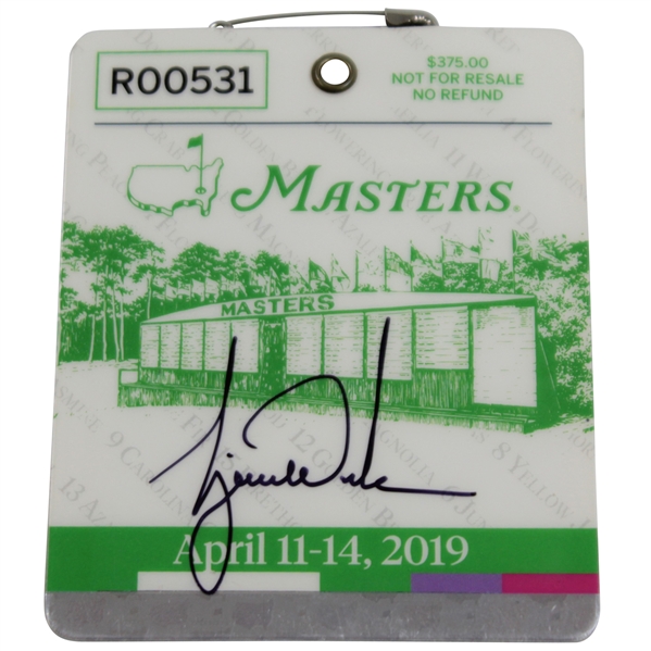 Tiger Woods Signed 2019 Masters Series Badge #R00531 JSA FULL #BB22208