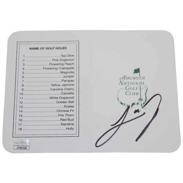Joaquin Niemann Signed Augusta National Golf Club Scorecard JSA #JJ66320