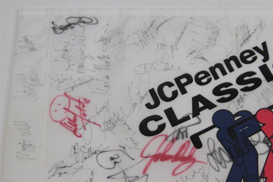 Multi-Signed PGA & LPGA Stars JC Penney Classic Flag - Over 75 Signatures JSA ALOA