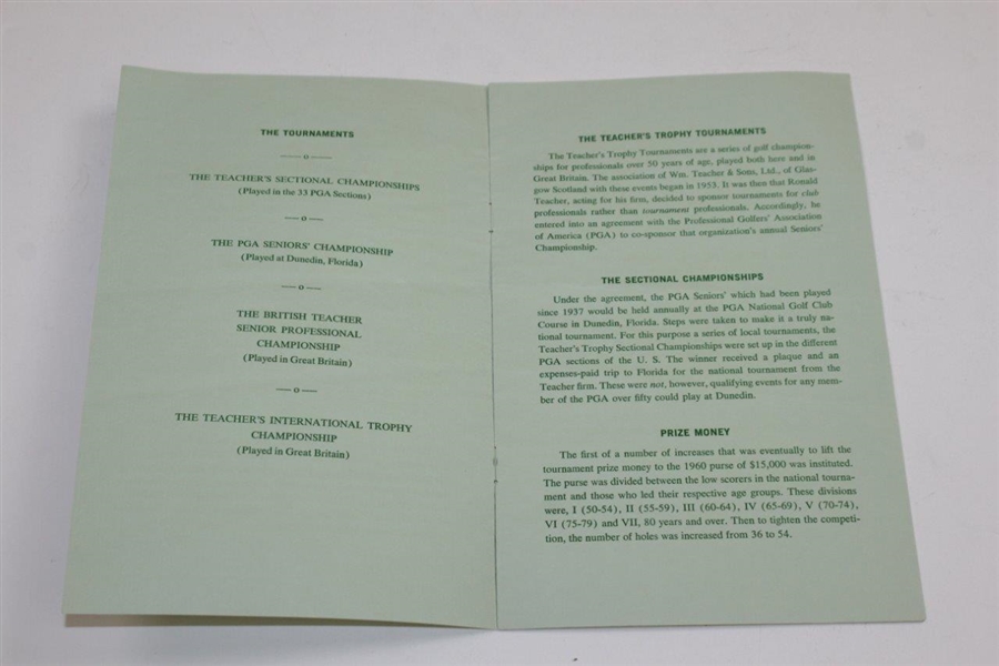 1960 'The Story of the Teacher's Trophy Tournaments' Brochure/Program
