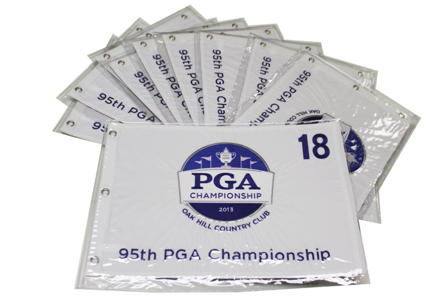 Ten 2013 PGA Championship at Oak Hill Embroidered White Flags (10)