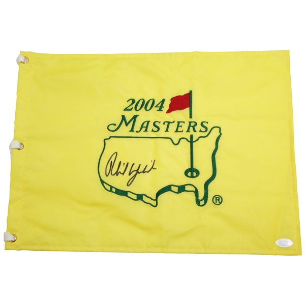 Phil Mickelson Signed 2004 Masters Embroidered Flag JSA #BB22130