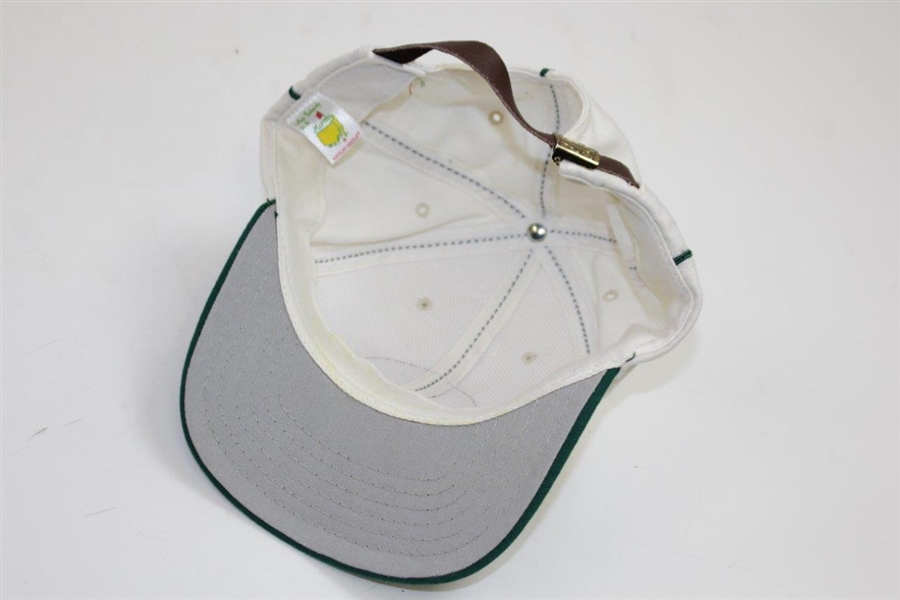 Masters Tournament Vintage Circle Patch Pinstripe Green/White Hat