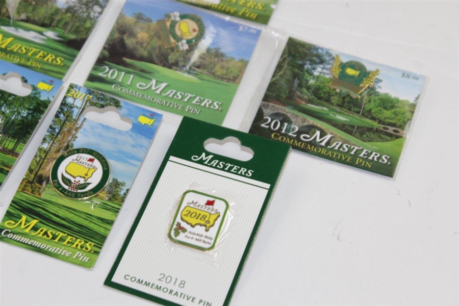 2001-2018 Masters Tournament Annual Commemorative Pins - Eighteen in Total