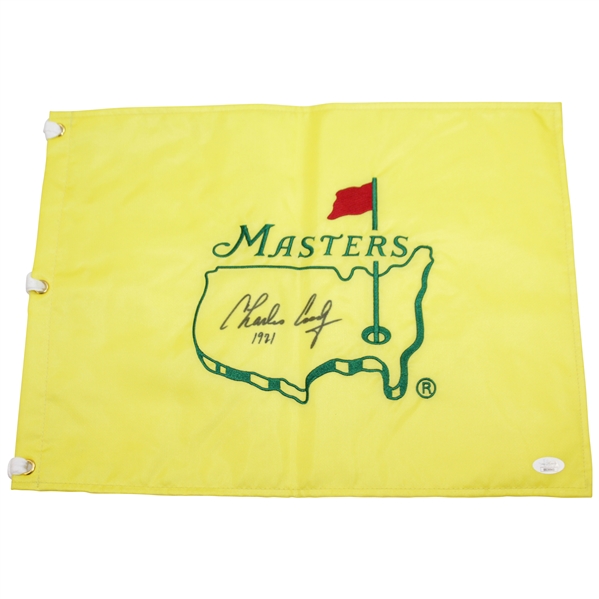 Charles Coody Signed Undated Masters Embroidered Flag with '1971' JSA FULL #BB28945