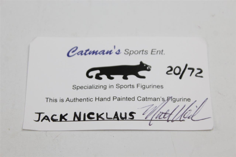 Handpainted Ltd Ed Catman's Jack Nicklaus 1972 Masters Champion Bobblehead #20/72