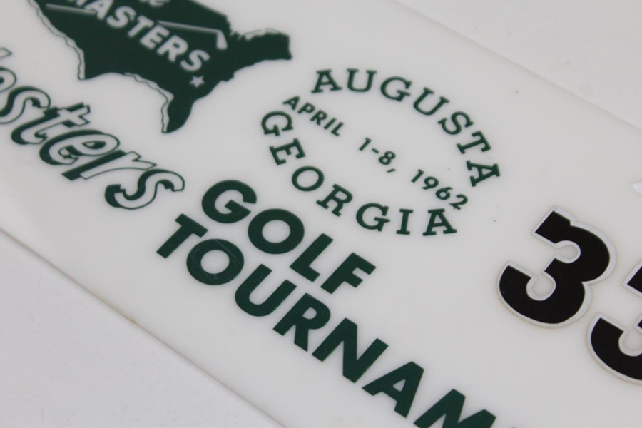 1962 Masters Golf Tournament #33 License Plate