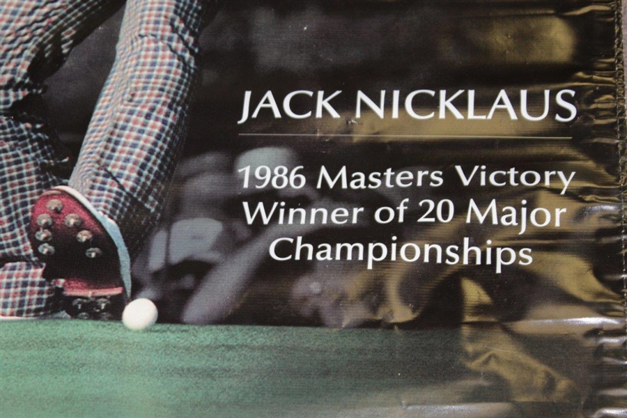 Jack Nicklaus Signed 'Golden Bear' 1986 Masters Victory Winner of 20 Major Championships Vinyl Banner PSA/DNA #Z07005