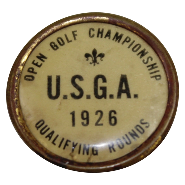 1926 US Open Qualifying Rounds Contestant Badge - Bobby Jones Victory!