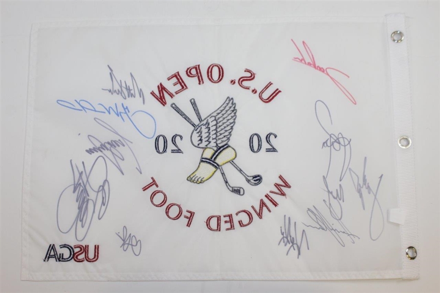 2018 Ryder Cup at Le Golf National Flag Signed by Six Stars JSA ALOA