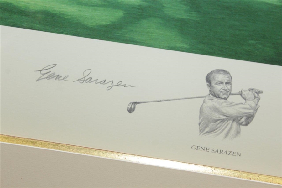 Gene Sarazen Signed 1991 Linda Hartaugh Ltd Ed 15th Hole at Augusta AP 4/100 - Framed JSA ALOA