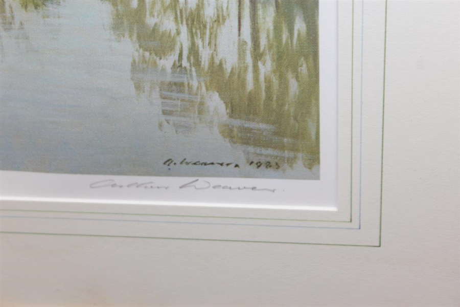 1988 Arthur Weaver Signed '1963' Ltd Ed 12th Hole at Augusta 633/850 Print - Framed
