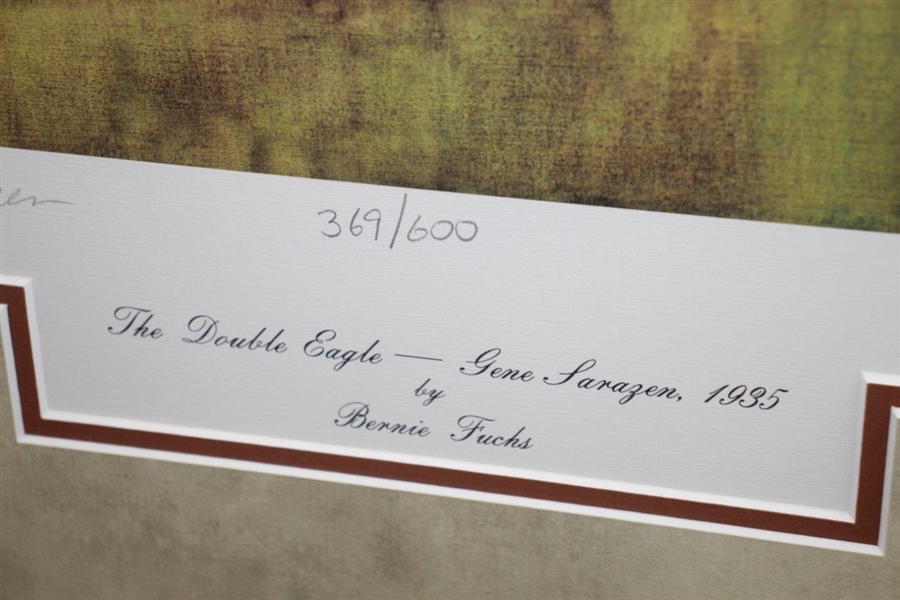 Gene Sarazen Signed 'The Double Eagle' Ltd Ed 369/600 Print by Bernie Fuchs - Framed JSA ALOA