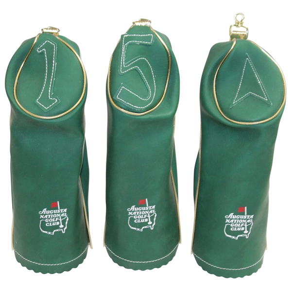 Set of Vinyl Augusta National Golf Club Old Style Head Covers - New Never Used