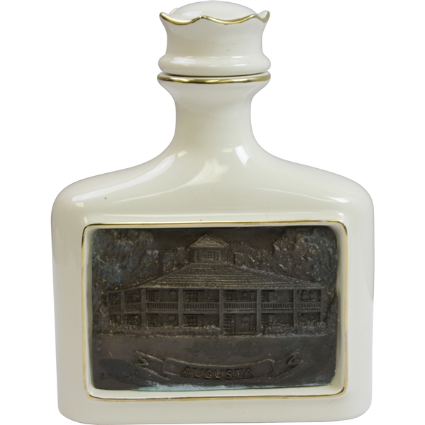Augusta National Golf Club Clubhouse & Logo Porcelain Decanter by Artist Bill Waugh