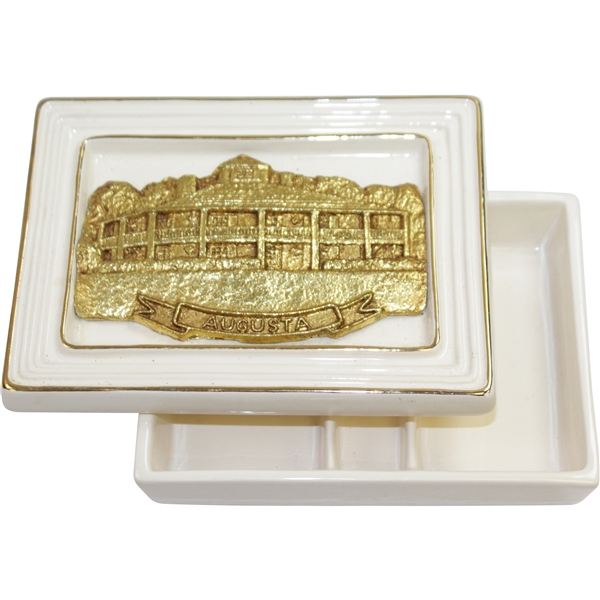 Augusta National Golf Club Clubhouse Porcelain Handcrafted Cardholder by Artist Bill Waugh