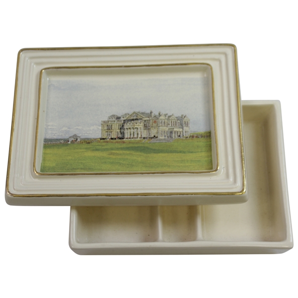 St Andrews Millennium Collection R&A Clubhouse Porcelain Handcrafted Cardholder by Artist Bill Waugh