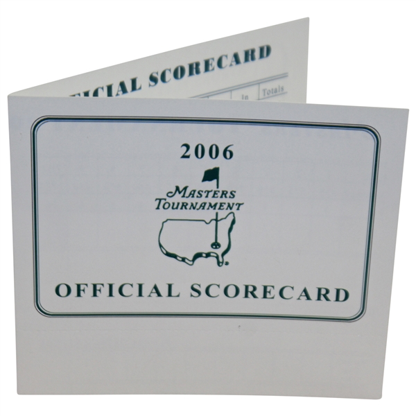 Phil Mickelson Signed 2006 Masters Tournament Official Scorecard JSA ALOA