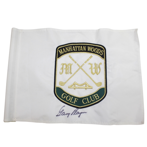 Gary Player Signed Embroidered Manhattan Woods Golf Club Flag JSA ALOA