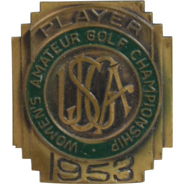 1953 Women's US Amateur Championship at Rhode Island CC Contestant Badge