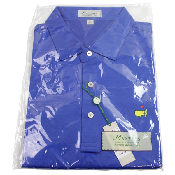 Masters Tournament Peter Millar Blue Unused Golf Shirt - XL