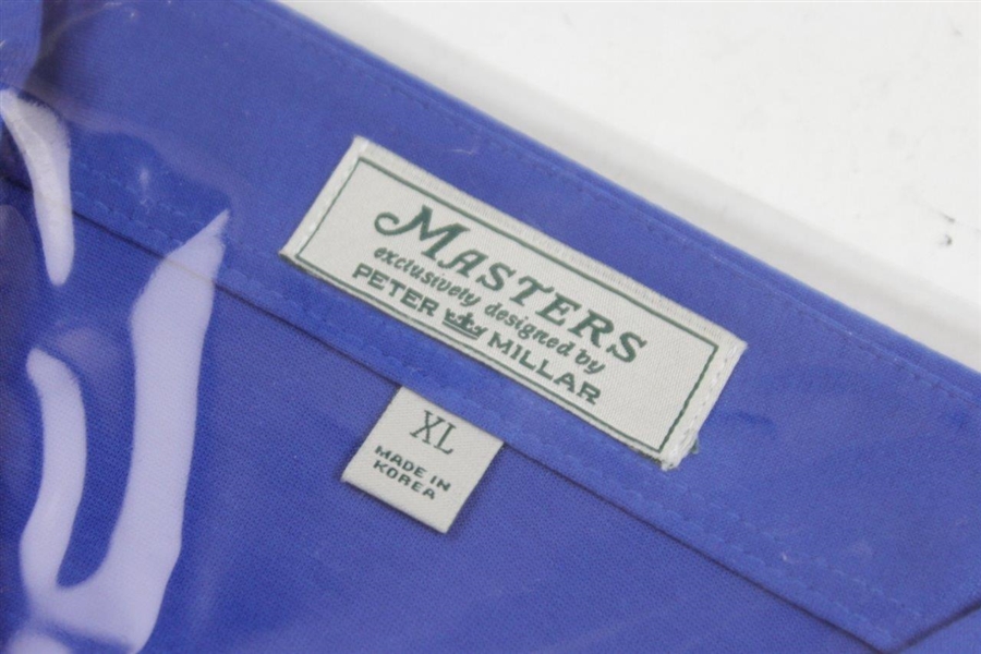 Masters Tournament Peter Millar Blue Unused Golf Shirt - XL
