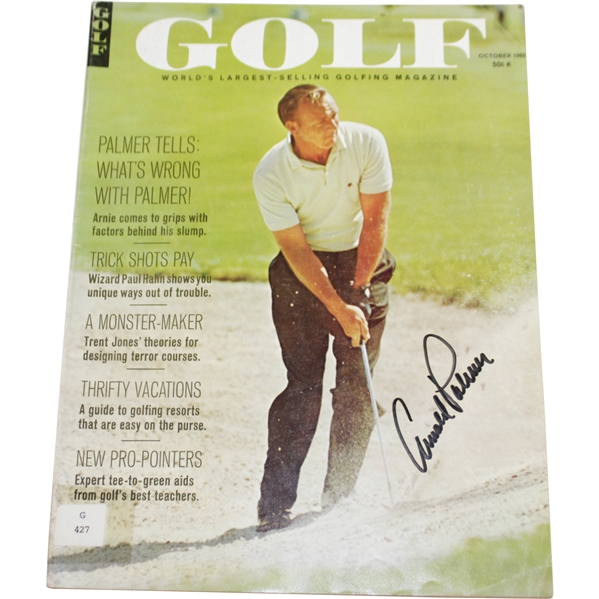 Arnold Palmer Signed 1965 GOLF Magazine - October JSA ALOA