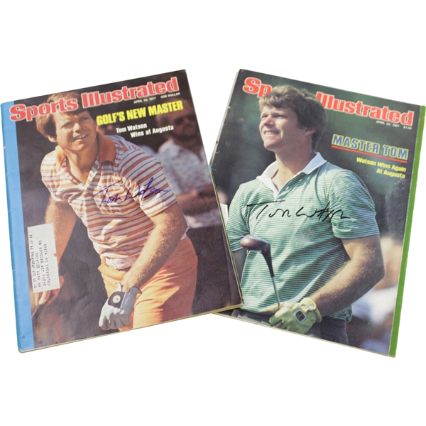 Tom Watson Signed 1977 & 1981 Sports Illustrated Magazines JSA ALOA