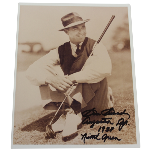 Sam Snead Signed Sepia 8x10 Photo with 'Augusta, Ga. 1938, Ninth Green' Inscr. JSA ALOA