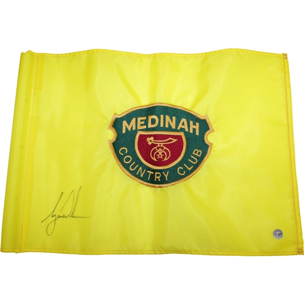 Tiger Woods Signed Medinah Country Club Embroidered Flag JSA ALOA