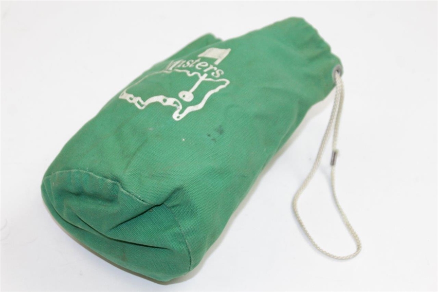 Vintage Masters Tournament 'Golf Shop' Green/White Shag Bag with String