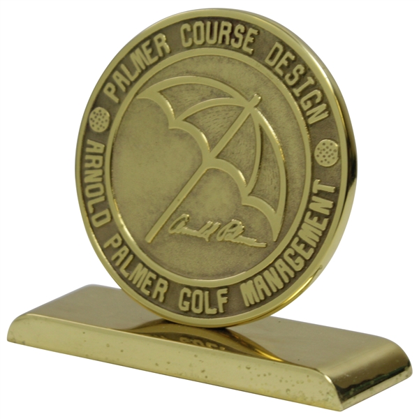 Arnold Palmer Golf Management 'Palmer Course Design' Brass Sign