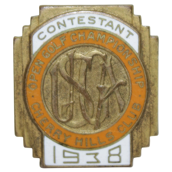 1938 US Open at Cherry Hills Contestant Badge - Ralph Guldahl Win