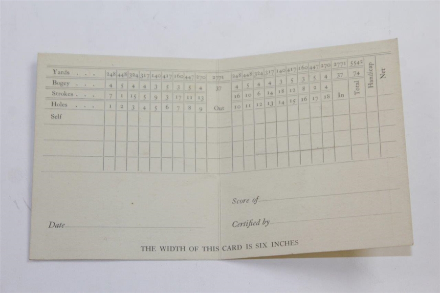 Three Early 1900's New England Scorecards - Belmont Springs, The Nashua CC, & Hoosic-Whisick Club