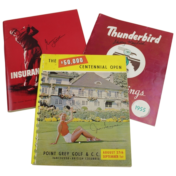 1950's Golf Programs Signed by Champs Littler, Mayfield, & Feree JSA ALOA